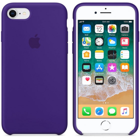 APPLE ���� ��� IPHONE 8/7 SILICONE COVER ULTRA VIOLET - (MQGR2ZM/A)