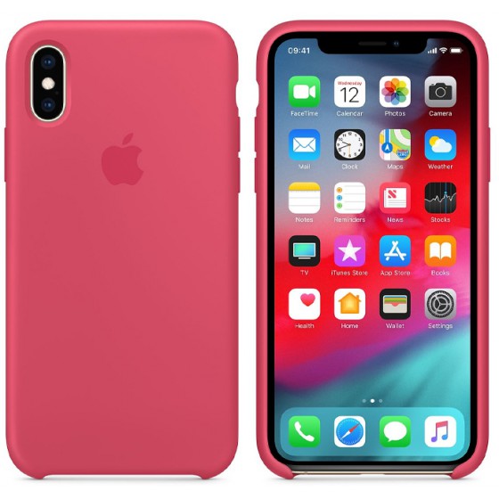 APPLE ���� ��� IPHONE XS/X SILICONE COVER HIBISCUS - (MUJT2ZM/A)
