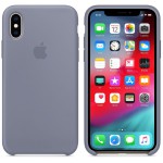 APPLE ���� ��� IPHONE XS/X SILICONE COVER LAVENDER GREY - (MTFC2ZM/A)