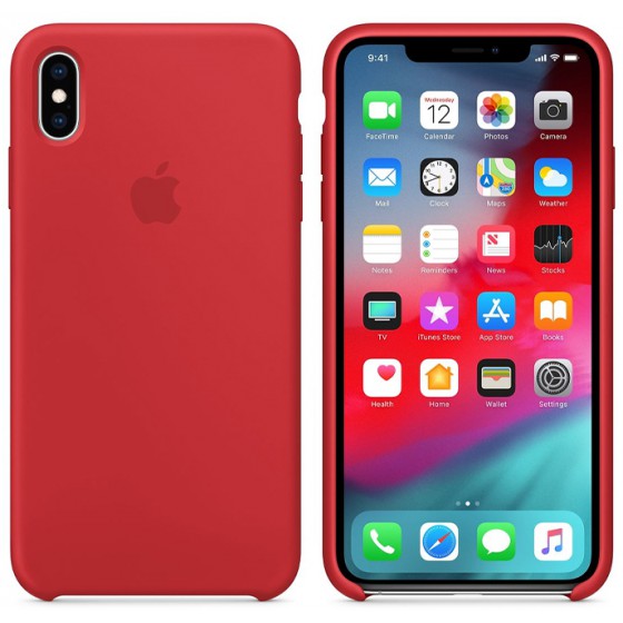 APPLE ���� IPHONE XS MAX SILICONE COVER RED - (MRWH2ZM/A)