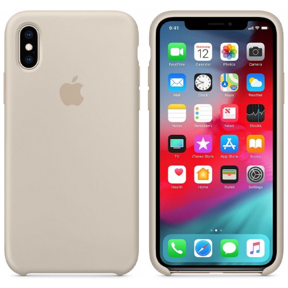APPLE ���� IPHONE XS/X SILICONE COVER STONE - (MRWD2ZM/A)