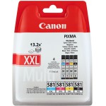 CANON ������ INKJET CLI-581 XXL BK/C/M/Y MULTIPACK - (1998C005)
