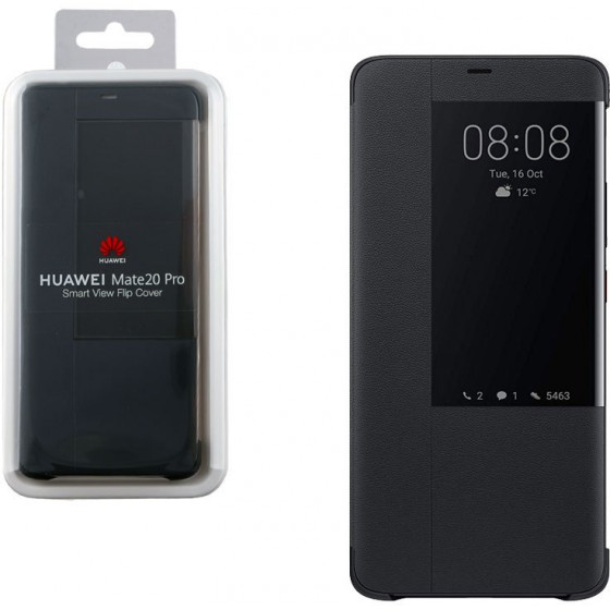 HUAWEI ���� ��� MATE 20 PRO PROTECTIVE VIEW PU CASE BLACK - (51992696)