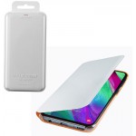SAMSUNG ���� ��� A40 2019 A405 FLIP WALLET COVER WHITE - (EF-WA405PWEGWW)