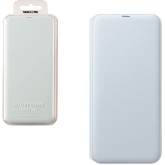 SAMSUNG ���� ��� A50 2019 A505 FLIP WALLET COVER WHITE - (EF-WA505PWEGWW)