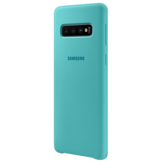 SAMSUNG ���� ��� S10 G973 SILICONE COVER GREEN - (EF-PG973TGEGWW)