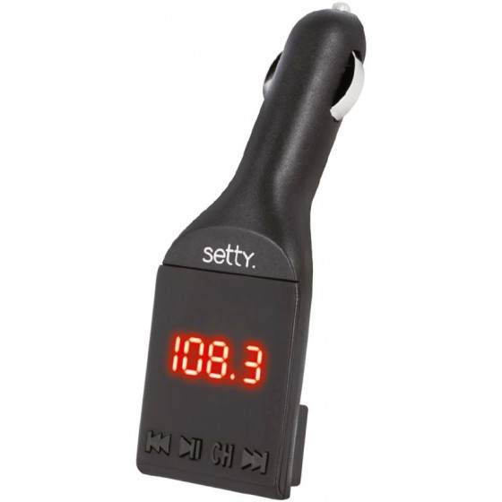 SETTY FM TRANSMITTER �� ����� USB MICRO SD BLUETOOTH ����� - (GSM035802)