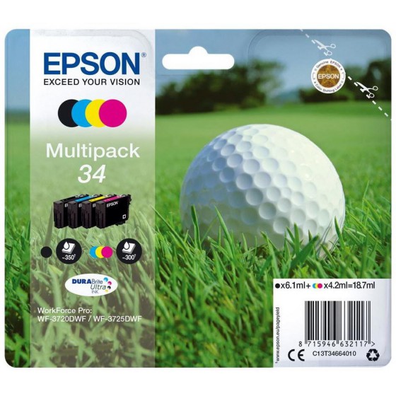 EPSON ������ INKJET NO.34 MULTIPACK - (C13T34664010)