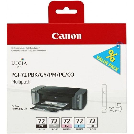CANON ������ INKJET PGI-72MPK PBK/GY/PM/PC/CO - (6403B007)