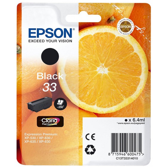 EPSON ������ INKJET SERIES 33 BLACK - (C13T33314012)