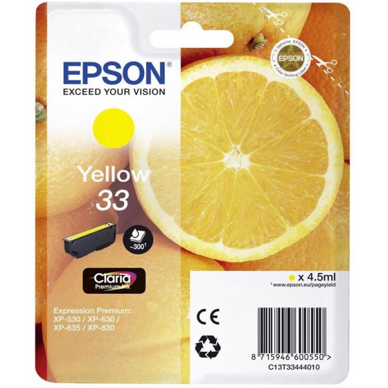 EPSON ������ INKJET SERIES 33 YELLOW - (C13T33444012)
