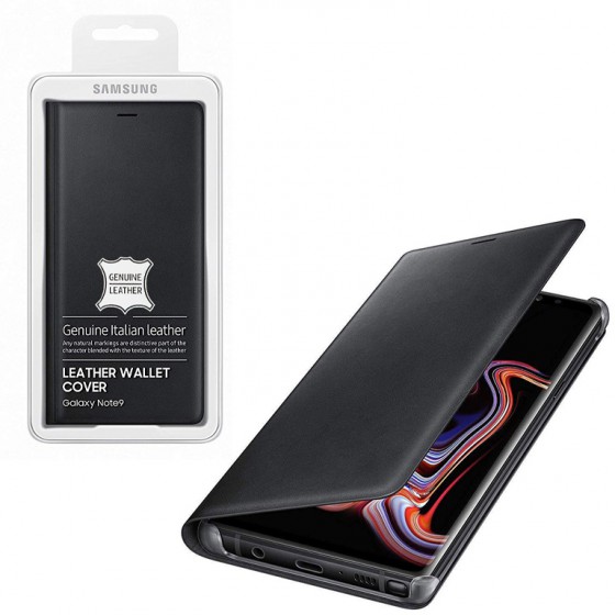 SAMSUNG ���� ��� NOTE 9 N960 LEATHER COVER BLACK - (EF-WN960LBEGWW)