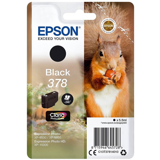 EPSON ������ INKJET 378 BLACK - (C13T37814010)