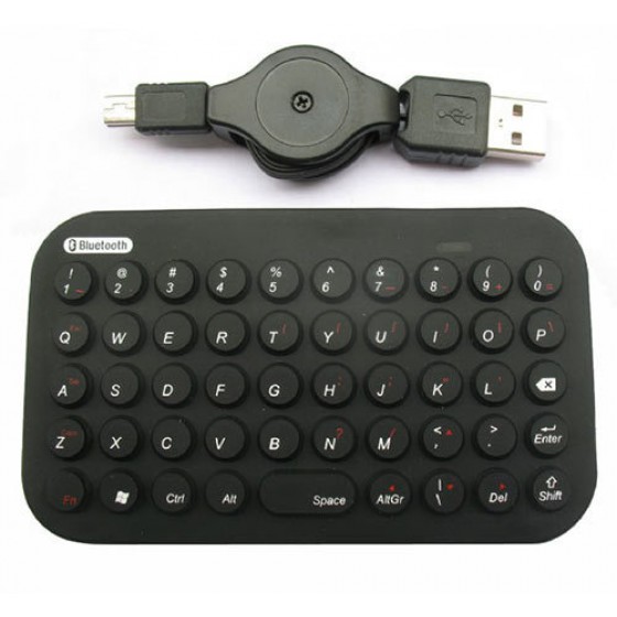 GEMBIRD BLUETOOTH MINI KEYBOARD 49 KEYS US LAYOUT BLACK - (KB-BTF2-B-US)