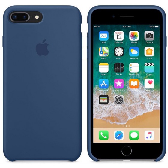 APPLE ���� ��� IPHONE 8/7 PLUS SILICONE COVER BLUE COBALT - (MQH02ZM/A)