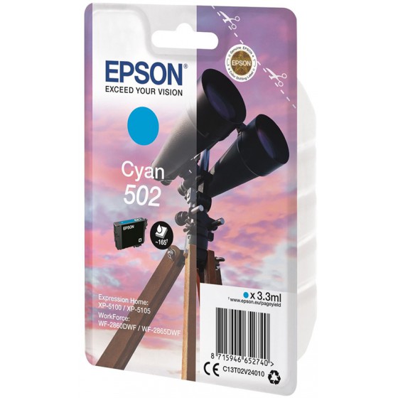 EPSON ������ INKJET 502 CYAN - (C13T02V24010)