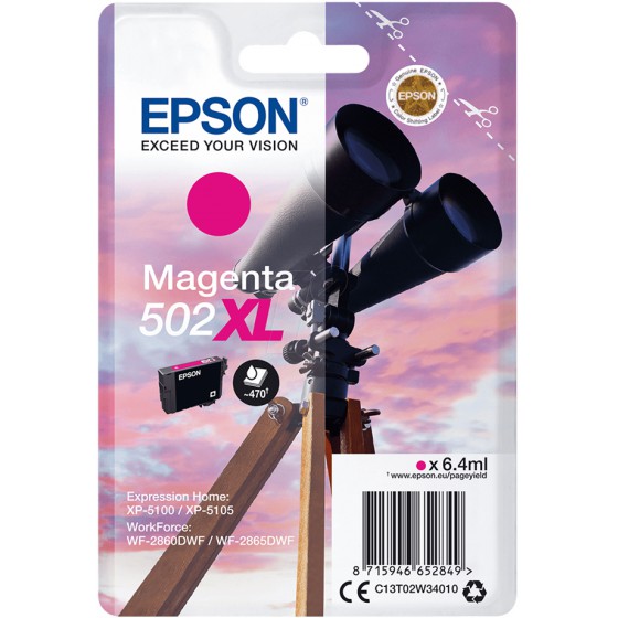 EPSON ������ INKJET 502XL MAGENTA - (C13T02W34010)