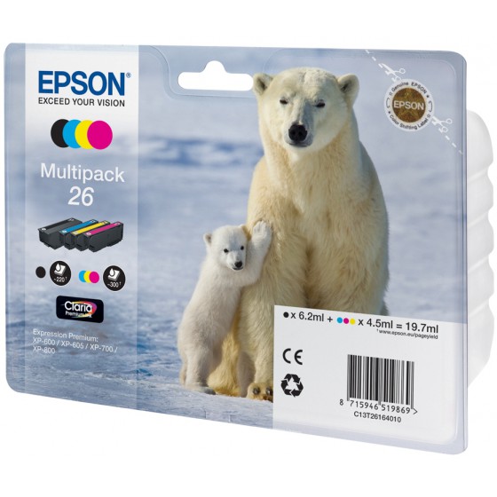 EPSON ������ INKJET NO.26 MULTIPACK - (C13T26164010)