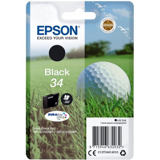 EPSON ������ INKJET NO.34 BLACK - (C13T34614010)
