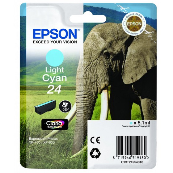 EPSON ������ INKJET NO.24 LIGHT CYAN - (C13T24254012)