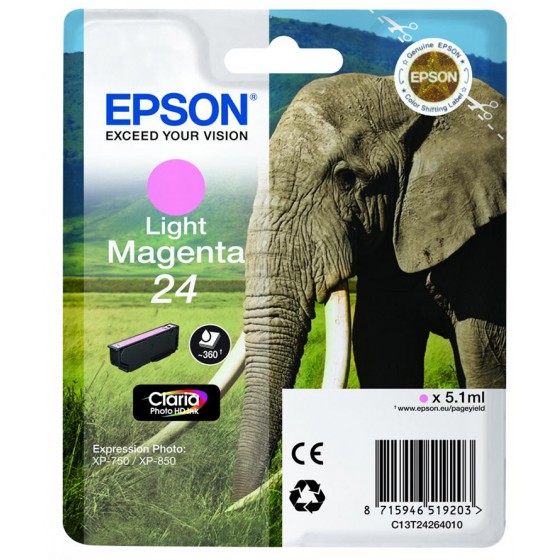 EPSON ������ INKJET NO.24 LIGHT MAGENTA - (C13T24264012)