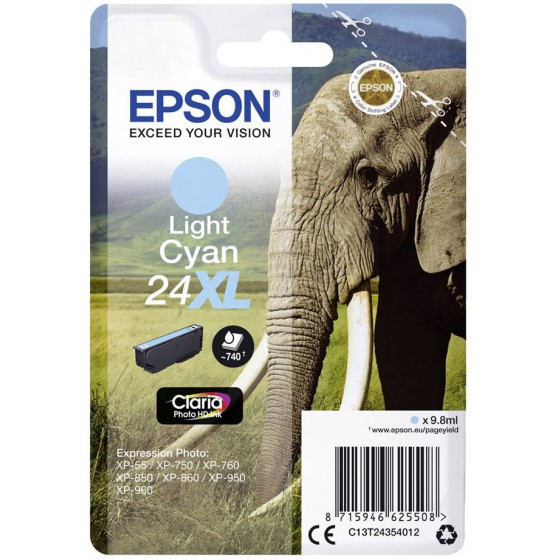EPSON ������ INKJET NO.24 XL LIGHT CYAN - (C13T24354012)