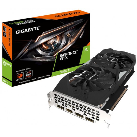 GIGABYTE GEFORCE GTX 1660 TI 6GB WINDFORCE OC - (GV-N166TWF2OC-6GD)