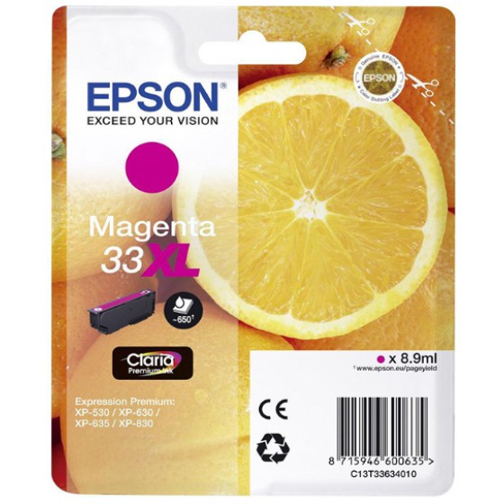 EPSON ������ INKJET SERIES 33 MAGENTA XL - (C13T33634012)