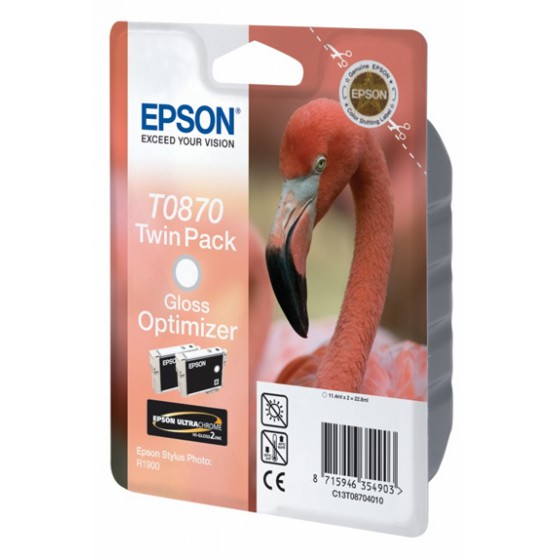 EPSON ������ INKJET T0870 TWIN PACK GLOSS OPTIMIZER - (C13T08704010)