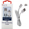 VOLTE-TEL ������� MICRO USB �������� DATA MAGNETIC BRAIDED VCD08 2.4A 1M SILVER - (8228322)