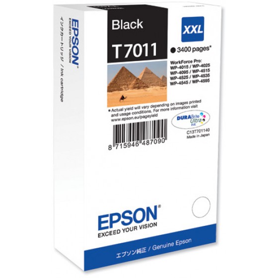 EPSON ������ INKJET T7011 XXL BLACK (T701140) - (C13T70114010)
