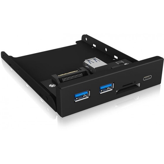 RAIDSONIC ICY BOX FRONTPANEL WITH USB 3.0 TYPE-C AND TYPE-A HUB WITH CARD READER - (IB-HUB1417-I3)
