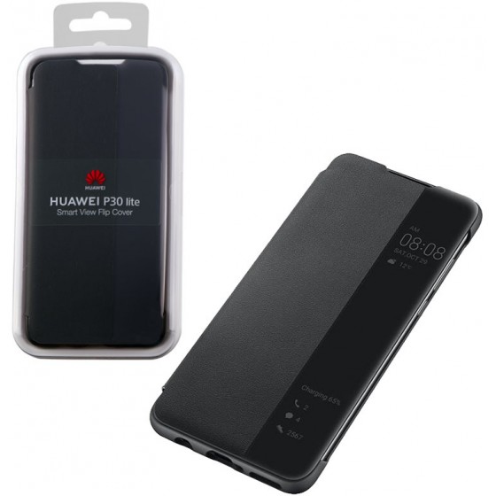 HUAWEI ���� ��� P30 LITE VIEW FLIP COVER BLACK - (51993076)