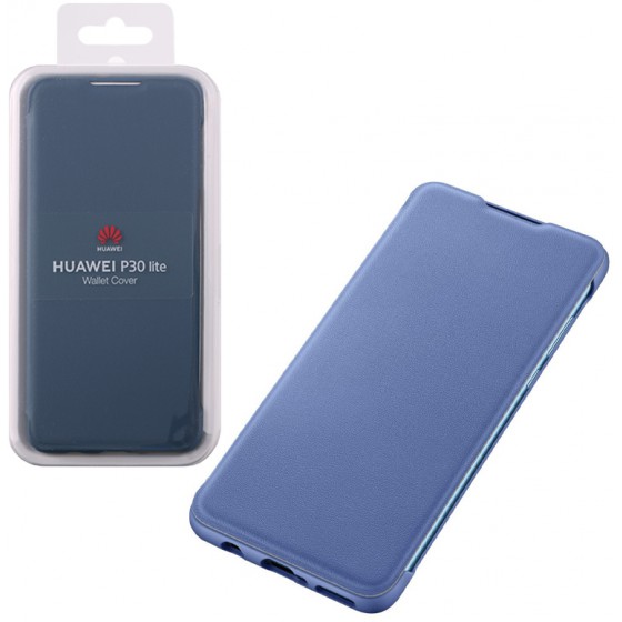 HUAWEI ���� ��� P30 LITE WALLET FLIP COVER BLUE - (51993080)