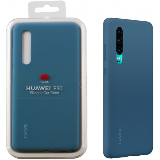 HUAWEI ���� ��� P30 SILICONE COVER BLUE - (51992850)