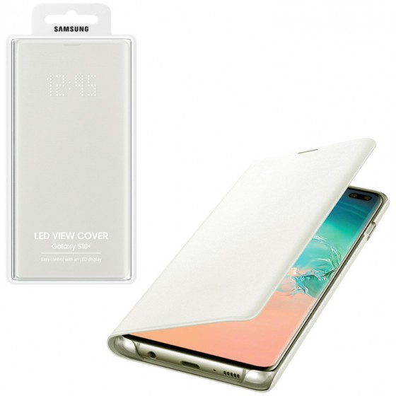 SAMSUNG ���� ��� S10 PLUS G975 LED VIEW COVER WHITE - (EF-NG975PWEGWW)