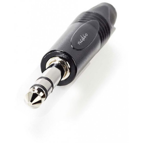 NEDIS AUDIO CONNECTOR STEREO 6.35MM MALE BLACK - (COTP23901BK)