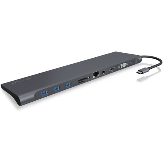 RAIDSONIC ICY BOX USB TYPE-C DOCKINGSTATION WITH A TRIPLE VIDEO OUTPUT - (IB-DK2102-C)