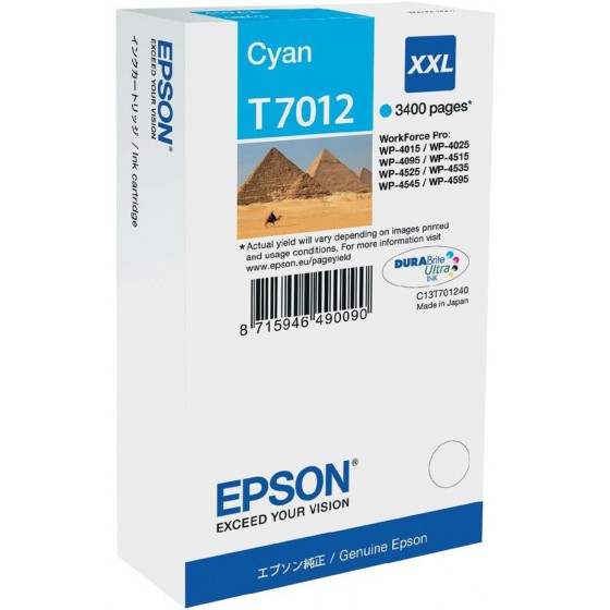 EPSON ������ INKJET T7012 XXL CYAN (T701240) - (C13T70124010)