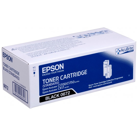 EPSON TONER ��� ACULASER C1750/C7100/CX17 BLACK 700P - (C13S050672)