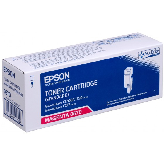 EPSON TONER ��� ACULASER C1750/C7100/CX17 MAGENTA 700P - (C13S050670)