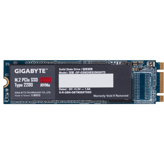 GIGABYTE SSD M.2 256GB PCIE - (GSM2NE8256GNTD)