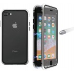IDOL 1991 ���� ��� IPHONE 8 / 7 MAGNETIC METAL FRAME SILVER & TEMPERED GLASS BACK FRONT - (5205308234156)