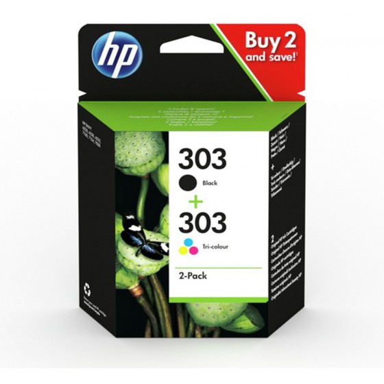 HP ������ INKJET 303 BLACK & COLOUR MULTIPACK - (3YM92AE)