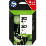HP ������ INKJET NO.302 BLACK & COLOUR 2-PACK - (X4D37AE)
