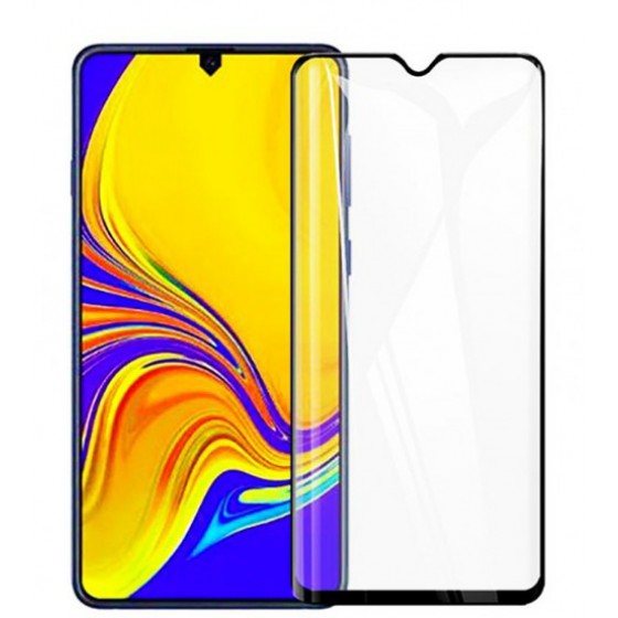 POWERTECH TEMPERED GLASS 5D FULL GLUE ��� SAMSUNG A20 & A30 & A50 2019 BLACK - (TGC-0262)