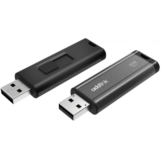 ADDLINK USB FLASH DRIVE 32GB U65 USB 3.1 ALUMINIUM GREY - (AD32GBU65G3)