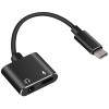 POWERTECH CONVERTER USB TYPE-C �� 3.5MM & ������ USB TYPE-C ����� - (CAB-UC031)