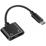 POWERTECH CONVERTER USB TYPE-C �� 3.5MM & ������ USB TYPE-C ����� - (CAB-UC031)