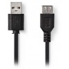NEDIS USB 2.0 CABLE A MALE - A FEMALE 2.0 M BLACK - (CCGB60010BK20)